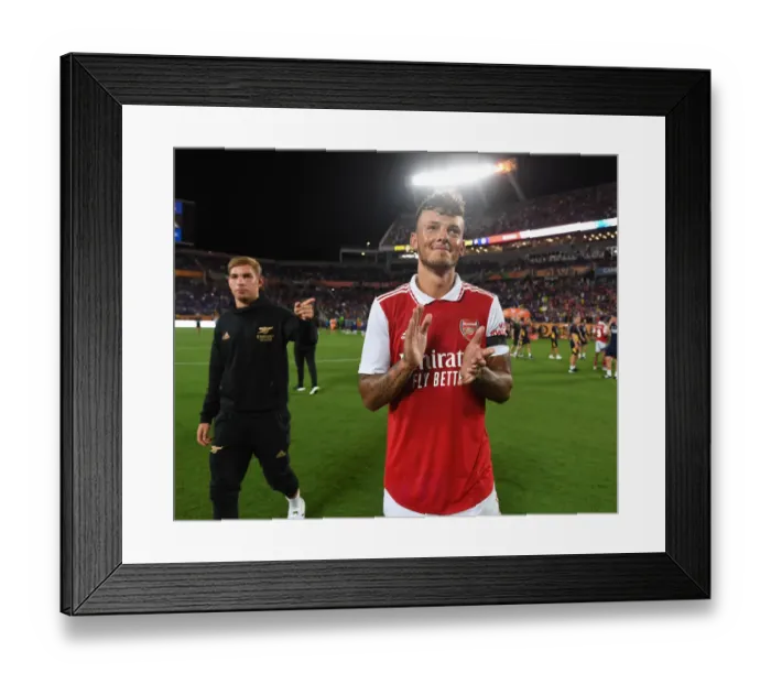 Framed Print : Arsenal's Ben White and Emile Smith Rowe Reunite After Chelsea Clash in Florida Cup Framed Print : Arsenal's Ben White and Emile Smith Rowe Reunite After Chelsea Clash in Florida Cup