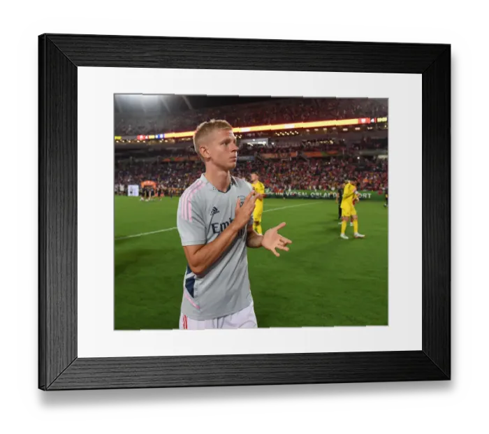 Framed Print : Arsenal's Oleksandr Zinchenko Celebrates with Fans after Arsenal's Win against Chelsea in the Florida Cup 2022-23 Framed Print : Arsenal's Oleksandr Zinchenko Celebrates with Fans after Arsenal's Win against Chelsea in the Florida Cup 2022-23