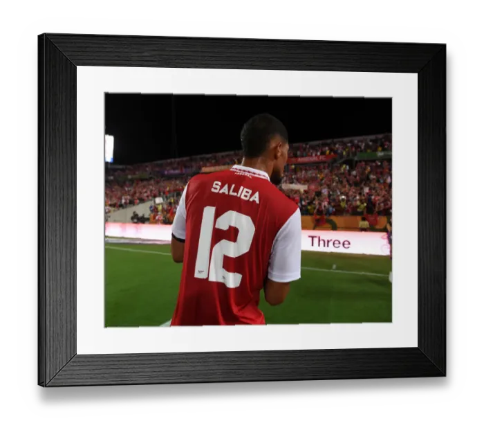 Framed Print : Arsenal's William Saliba Post-Match at 2022-23 Florida Cup Against Chelsea Framed Print : Arsenal's William Saliba Post-Match at 2022-23 Florida Cup Against Chelsea
