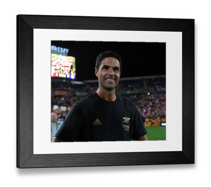 Framed Print : Arsenal's Mikel Arteta Reacts after Florida Cup Match against Chelsea Framed Print : Arsenal's Mikel Arteta Reacts after Florida Cup Match against Chelsea