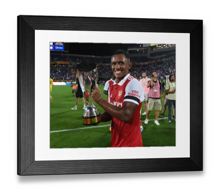 Framed Print : Arsenal Triumphs in Florida Cup: Marquinhos Hoists the Trophy (Arsenal vs. Chelsea, 2022-23) Framed Print : Arsenal Triumphs in Florida Cup: Marquinhos Hoists the Trophy (Arsenal vs. Chelsea, 2022-23)
