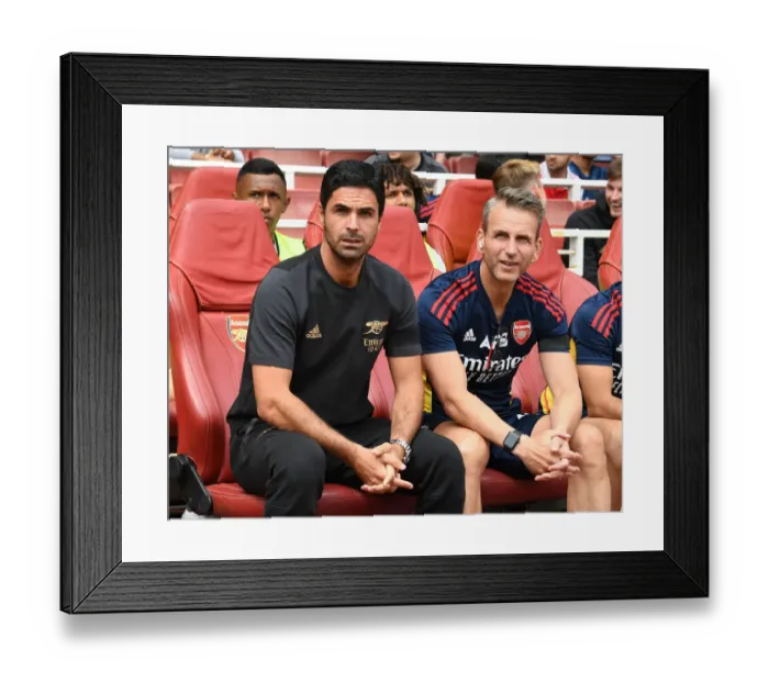 Framed Print : Arsenal Manager Mikel Arteta and Coach Albert Stuivenberg Before Arsenal vs Sevilla - Emirates Cup 2022 Framed Print : Arsenal Manager Mikel Arteta and Coach Albert Stuivenberg Before Arsenal vs Sevilla - Emirates Cup 2022