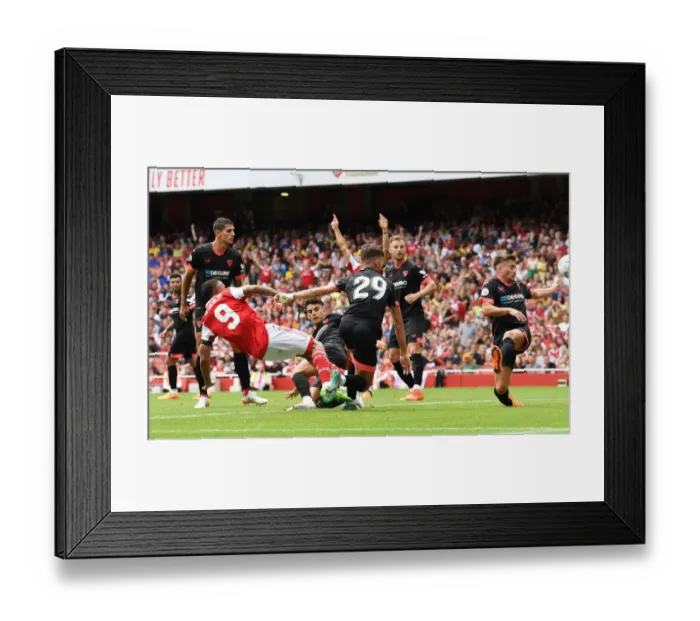 Framed Print : Arsenal's Gabriel Jesus Scores Hat-trick in Emirates Cup Victory over Sevilla Framed Print : Arsenal's Gabriel Jesus Scores Hat-trick in Emirates Cup Victory over Sevilla