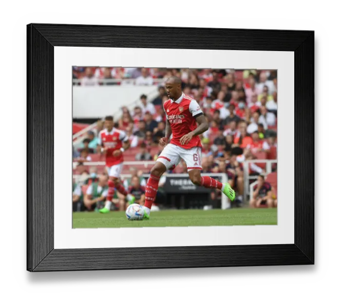Framed Print : Arsenal's Gabriel Magalhaes in Action at the Emirates Cup 2022 vs Sevilla Framed Print : Arsenal's Gabriel Magalhaes in Action at the Emirates Cup 2022 vs Sevilla