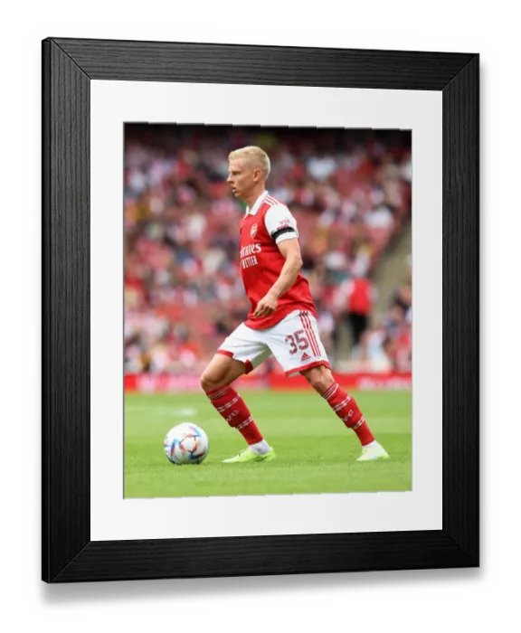 Framed Print : Arsenal's Zinchenko Shines: Arsenal vs Sevilla at Emirates Cup 2022