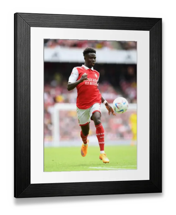 Framed Print : Arsenal's Bukayo Saka Stars in Emirates Cup Victory over Sevilla