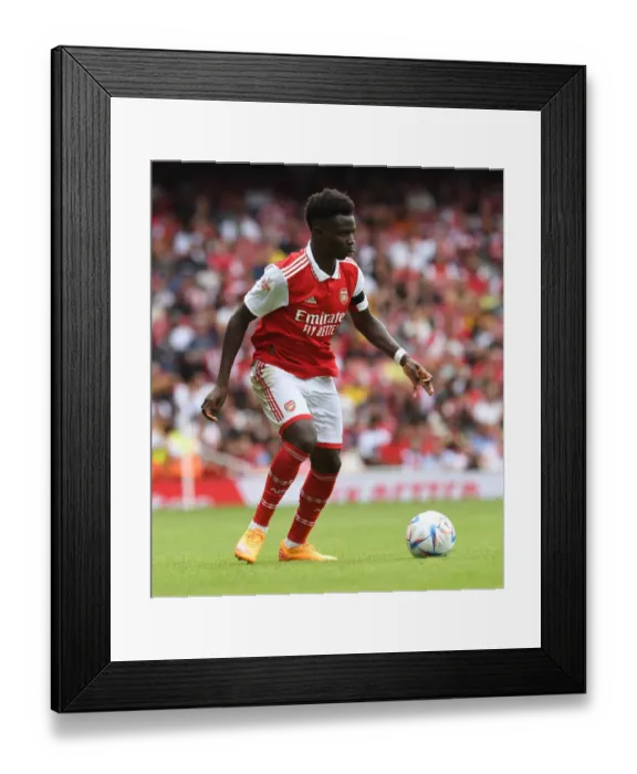 Framed Print : Arsenal's Bukayo Saka Shines: Arsenal vs Sevilla, Emirates Cup 2022