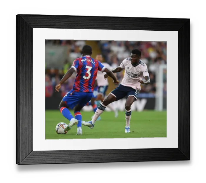 Framed Print : Thomas Partey Closes Down Tyrick Mitchell: Crystal Palace vs Arsenal, Premier League 2022-23