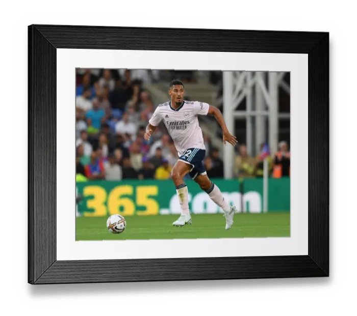 Framed Print : William Saliba in Action: Crystal Palace vs. Arsenal, Premier League 2022-23