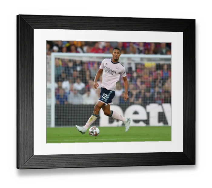 Framed Print : William Saliba in Action: Arsenal Takes on Crystal Palace in Premier League 2022-23 Framed Print : William Saliba in Action: Arsenal Takes on Crystal Palace in Premier League 2022-23