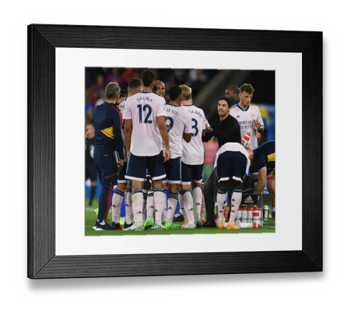 Framed Print : Arsenal Manager Mikel Arteta Rallies Team During Crystal Palace Match, 2022-23 Premier League Framed Print : Arsenal Manager Mikel Arteta Rallies Team During Crystal Palace Match, 2022-23 Premier League
