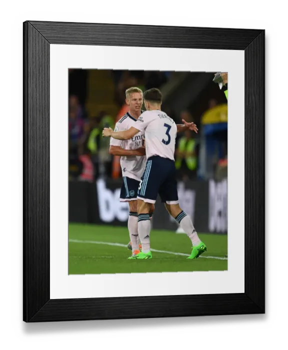 Framed Print : Arsenal's Zinchenko Substituted for Tierney in Crystal Palace Match, 2022-23 Premier League
