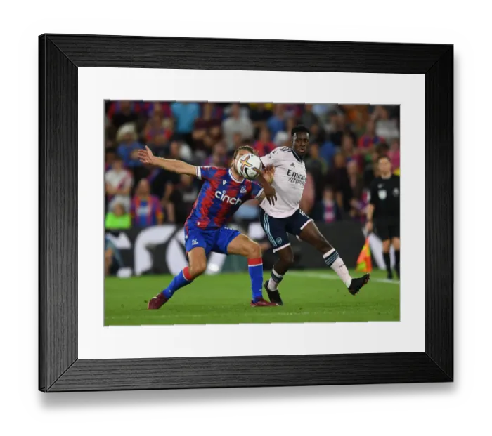 Framed Print : Nketiah vs. Andersen: A Premier League Battle at Selhurst Park Framed Print : Nketiah vs. Andersen: A Premier League Battle at Selhurst Park