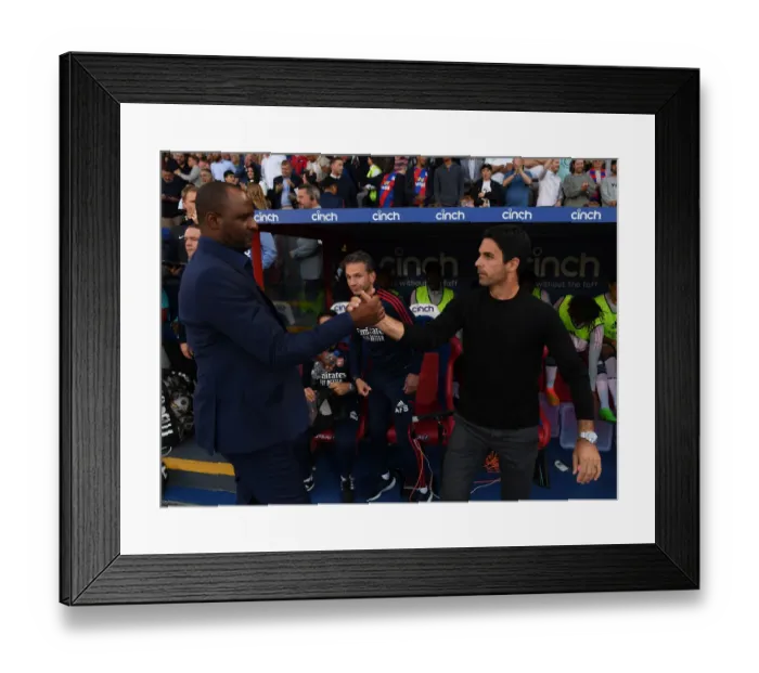 Framed Print : Mikel Arteta and Patrick Vieira Face Off: Crystal Palace vs. Arsenal FC - Premier League 2022-23