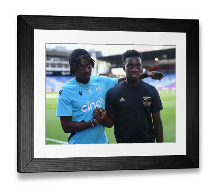 Framed Print : Nketiah and Eze: A Moment of Sportsmanship - Crystal Palace vs Arsenal, 2022-23 Premier League Framed Print : Nketiah and Eze: A Moment of Sportsmanship - Crystal Palace vs Arsenal, 2022-23 Premier League