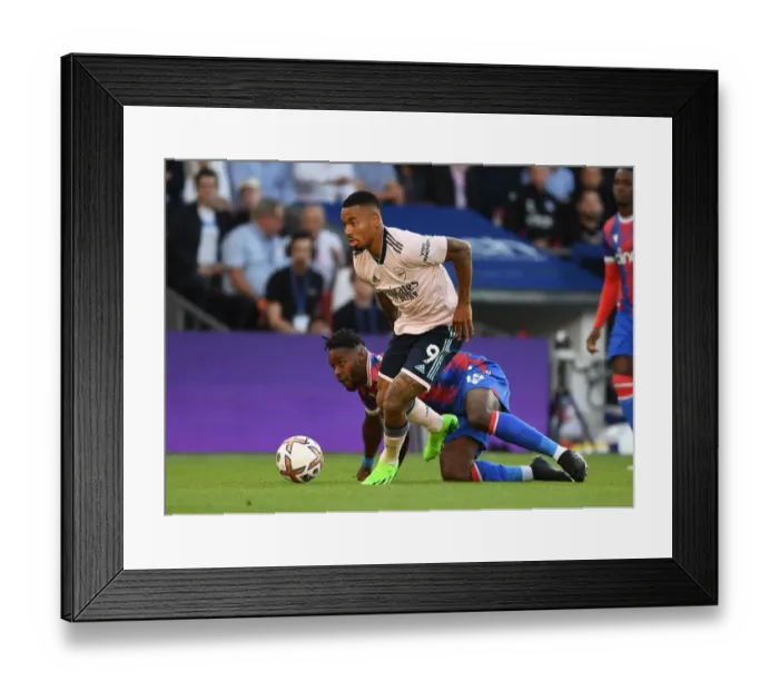 Framed Print : Gabriel Jesus Outpaces Schlupp: Arsenal's Thrilling Start to 2022-23 Premier League Season vs. Crystal Palace Framed Print : Gabriel Jesus Outpaces Schlupp: Arsenal's Thrilling Start to 2022-23 Premier League Season vs. Crystal Palace