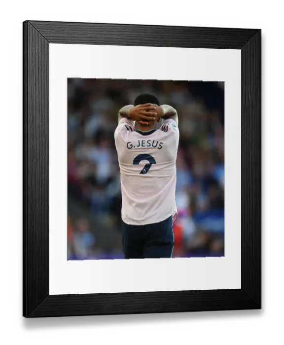 Framed Print : Gabriel Jesus in Action: Crystal Palace vs. Arsenal, Premier League 2022-23