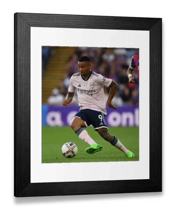Framed Print : Gabriel Jesus in Action: Crystal Palace vs. Arsenal, Premier League 2022-23