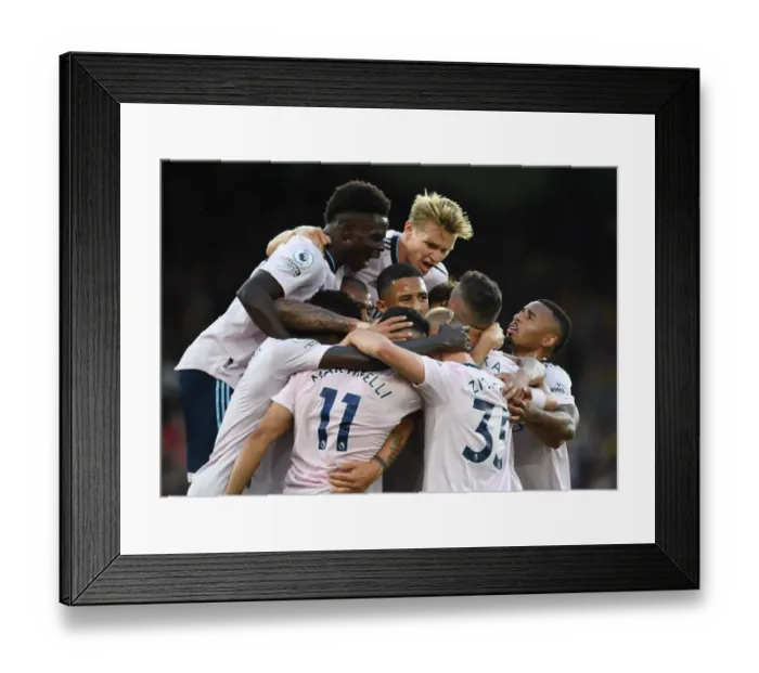 Framed Print : Arsenal's Star Quartet: Odegaard, Saka, Saliba, and Jesus Celebrate First Goal vs Crystal Palace (2022-23 Premier League) Framed Print : Arsenal's Star Quartet: Odegaard, Saka, Saliba, and Jesus Celebrate First Goal vs Crystal Palace (2022-23 Premier League)