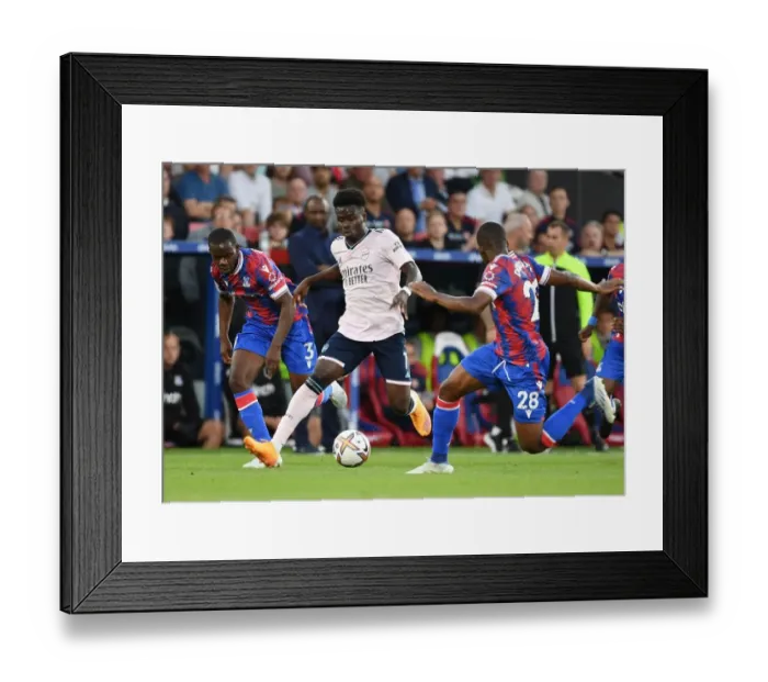 Framed Print : Bukayo Saka Dashes Past Doucoure: Crystal Palace vs. Arsenal, 2022-23 Premier League Framed Print : Bukayo Saka Dashes Past Doucoure: Crystal Palace vs. Arsenal, 2022-23 Premier League