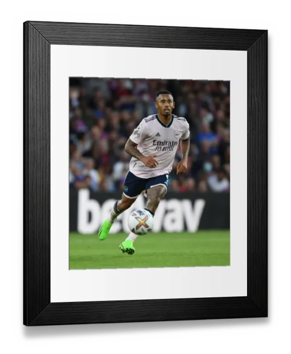 Framed Print : Gabriel Jesus in Action: Arsenal vs. Crystal Palace, Premier League 2022-23