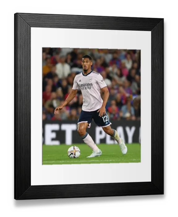 Framed Print : William Saliba in Action: Arsenal Takes on Crystal Palace in Premier League 2022-23