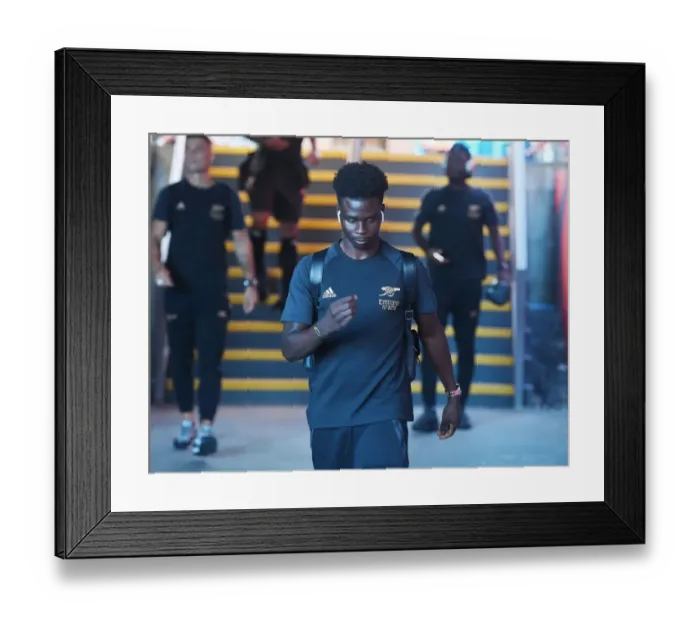 Framed Print : Bukayo Saka Arrives at Selhurst Park: Crystal Palace vs Arsenal FC, Premier League 2022-23 Framed Print : Bukayo Saka Arrives at Selhurst Park: Crystal Palace vs Arsenal FC, Premier League 2022-23