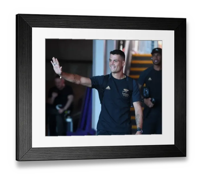 Framed Print : Granit Xhaka Arrives at Selhurst Park Ahead of Crystal Palace vs Arsenal FC (Premier League 2022-23) Framed Print : Granit Xhaka Arrives at Selhurst Park Ahead of Crystal Palace vs Arsenal FC (Premier League 2022-23)