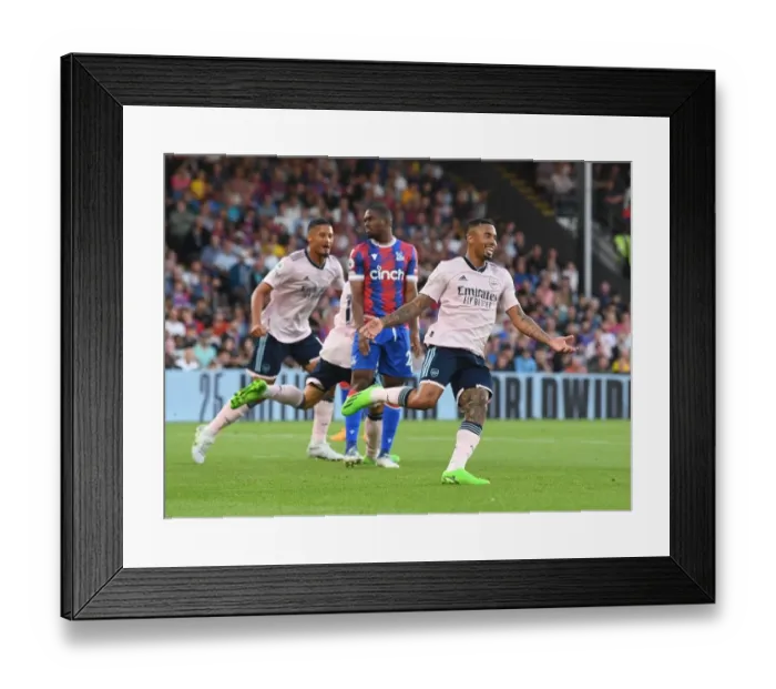 Framed Print : Gabriel Jesus's Debut Goal: Arsenal Secures Win Against Crystal Palace in 2022-23 Premier League Opener Framed Print : Gabriel Jesus's Debut Goal: Arsenal Secures Win Against Crystal Palace in 2022-23 Premier League Opener