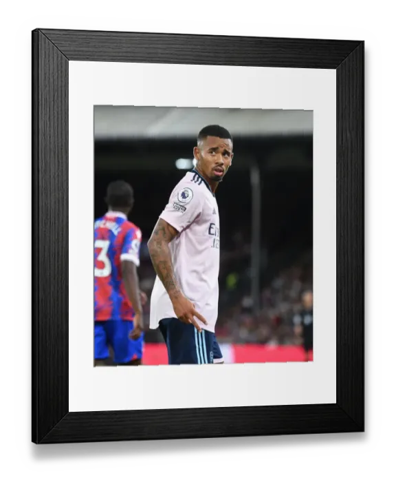 Framed Print : Gabriel Jesus in Action: Crystal Palace vs. Arsenal, Premier League 2022-23