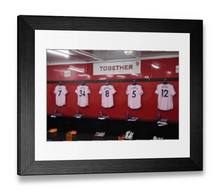 Framed Print : Arsenal Football Club: Pre-Match Huddle in Crystal Palace's Selhurst Park (Premier League 2022-23)