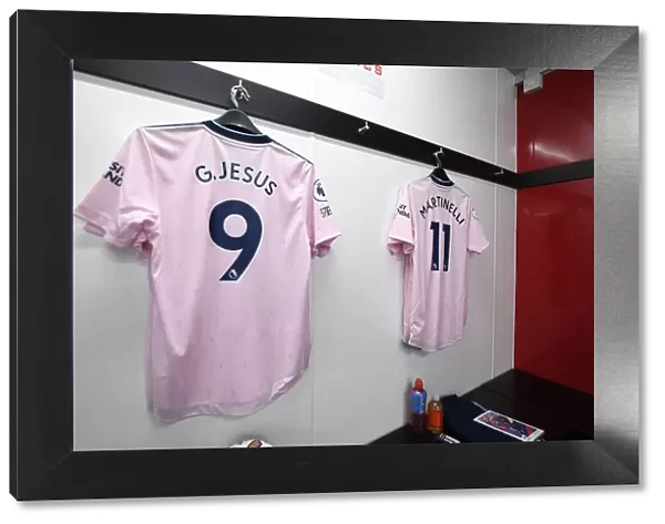 Arsenal's Gabriel Jesus Shirt in Crystal Palace Changing Room - Premier League 2022-23