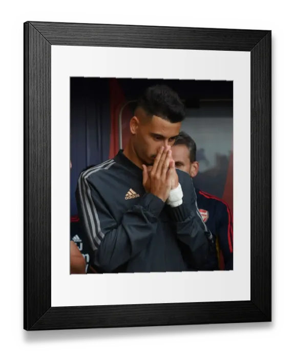 Framed Print : Gabriel Martinelli Readies for Arsenal's Clash at Crystal Palace - Premier League 2022-23
