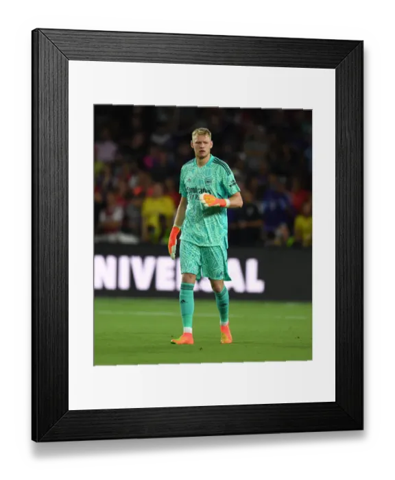 Framed Print : Arsenal FC's Aaron Ramsdale Goes Head-to-Head with Orlando City SC in Pre-Season Friendly