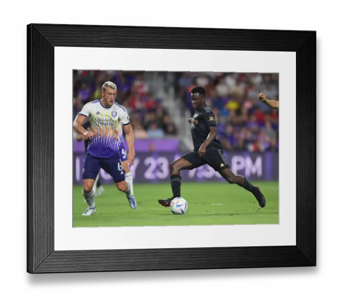 Framed Print : Arsenal's Eddie Nketiah in Pre-Season Action Against Orlando City SC Framed Print : Arsenal's Eddie Nketiah in Pre-Season Action Against Orlando City SC