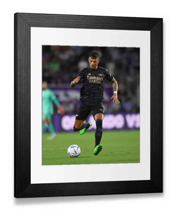 Framed Print : Arsenal's Ben White Trains with Orlando City SC during 2022-23 Pre-Season Friendly