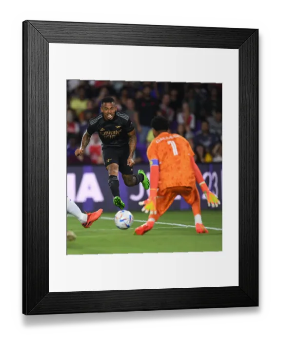 Framed Print : Arsenal's Gabriel Jesus Shines in Pre-Season Victory over Orlando City SC (2022-23)