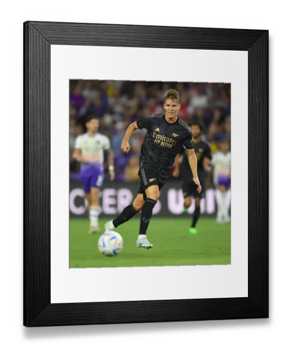 Framed Print : Martin Odegaard Shines: Arsenal's Pre-Season Triumph over Orlando City SC (2022-23)