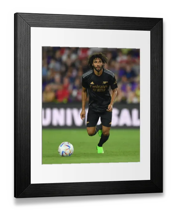 Framed Print : Mo Elneny Stands Out: Arsenal's Midfield Maestro Shines in Pre-Season Clash Against Orlando City SC