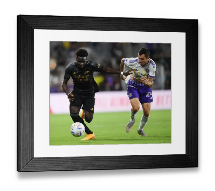 Framed Print : Bukayo Saka Shines: Arsenal's Pre-Season Triumph Over Orlando City SC