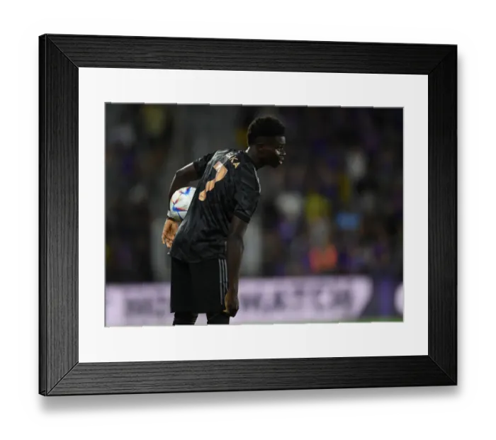 Framed Print : Arsenal's Bukayo Saka Shines in Pre-Season Clash against Orlando City SC Framed Print : Arsenal's Bukayo Saka Shines in Pre-Season Clash against Orlando City SC