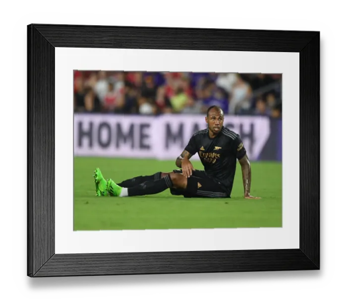 Framed Print : Gabriel of Arsenal Goes Head-to-Head in Orlando Pre-Season Clash