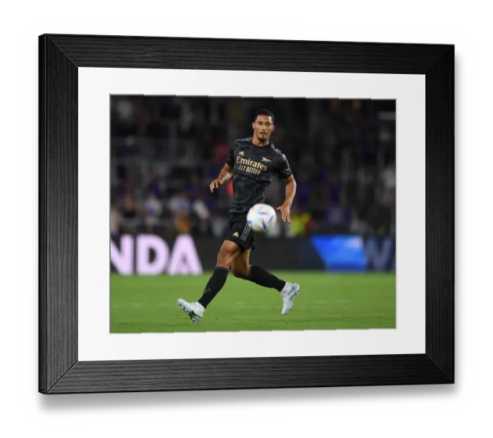 Framed Print : Arsenal's William Saliba Shines in Pre-Season Friendly Against Orlando City SC