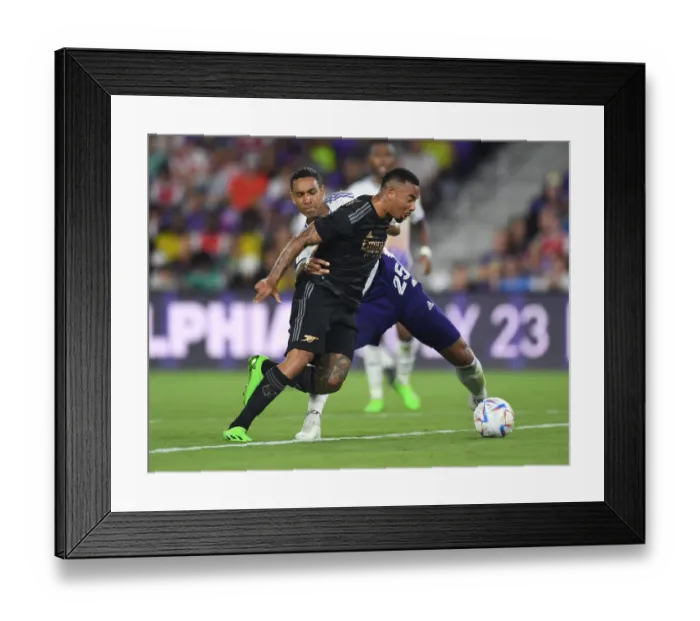 Framed Print : Arsenal's Gabriel Jesus Trains with Orlando City SC during 2022 Pre-Season Friendly Framed Print : Arsenal's Gabriel Jesus Trains with Orlando City SC during 2022 Pre-Season Friendly