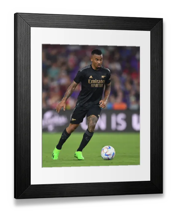Framed Print : Gabriel Jesus in Action: Arsenal's Pre-Season Battle at Orlando City SC (2022-23)
