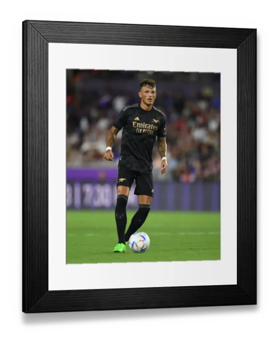 Framed Print : Arsenal FC Training in Orlando: Ben White in Action vs Orlando City SC (2022-23)