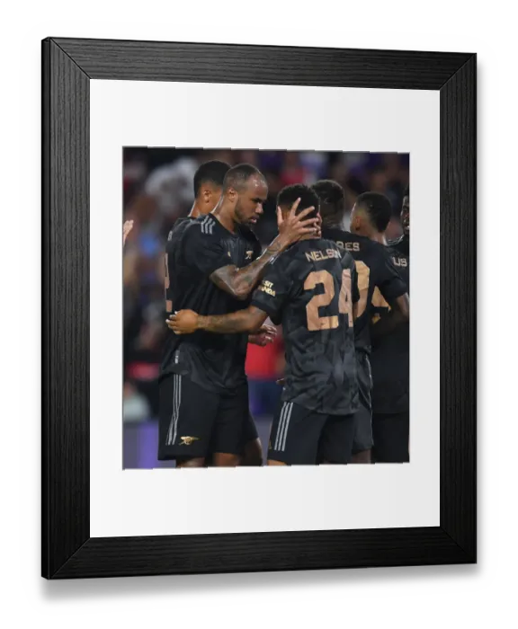 Framed Print : Arsenal's Reiss Nelson Scores Third Goal vs Orlando City SC in 2022-23 Pre-Season Friendly