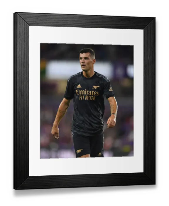 Framed Print : Granit Xhaka in Action: Arsenal's Pre-Season Battle at Orlando City SC, 2022