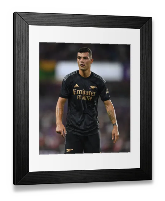 Framed Print : Granit Xhaka in Action: Arsenal's Pre-Season Battle at Orlando City SC
