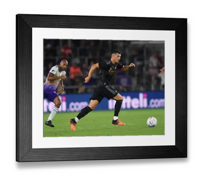 Framed Print : Arsenal's Granit Xhaka in Pre-Season Action Against Orlando City SC
